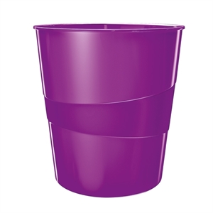 Leitz 5278 WOW papiermand / polystyreen / paars metallic / 15 liter