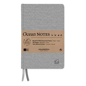 Aurora 2396RTZ Ocean notitieboek / A5 / gelinieerd / 80 gr. / 96 vel / octopus zwart
