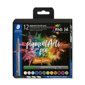 Staedtler Pigment Arts brushpennen / Nature Colours / 12 stuks