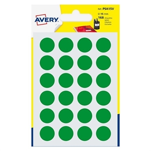 Avery Zweckform PSA15V markeringspunten / 15 mm / groen / 168 etiketten