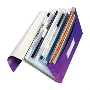 Leitz 4589 WOW projectmap / paars metallic / 6 vakken