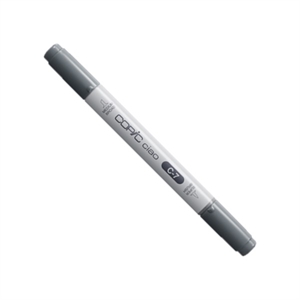 Copic C-7 Ciao marker / Cool Gray / penseel / beitel