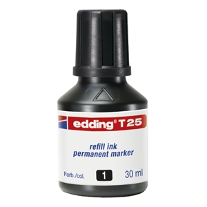 Edding T 25 navulling / zwart / 30 ml