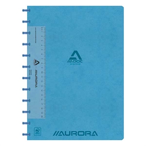 Aurora 6845.742B Adoc schrift met liniaal / A4 / geruit / 90 gr. / 72 vel / blauw