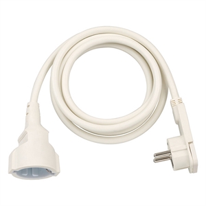 Brennenstuhl 1168980220 verlengsnoer / kunststof / platte stekker / wit / 2 meter