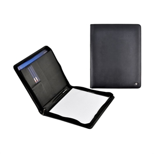 Desq schrijfmap met rits | A4 | zwart | leer