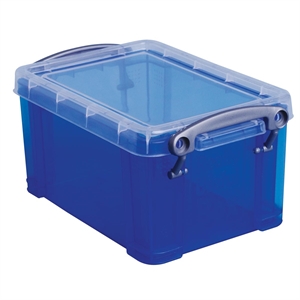 Really Useful Box opbergdoos / polypropyleen / transparant blauw / 0.7 liter