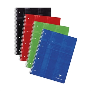 Clairefontaine collegeblok assorti / A4+ / gelinieerd / 90gr. / 80 vel / 5 stuks