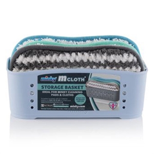 Minky Opbergbox met schoonmaakpads / blauw / 3 stuks