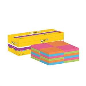 3M Post-it super sticky notes / 76 x 76 mm / assorti / 24 stuks