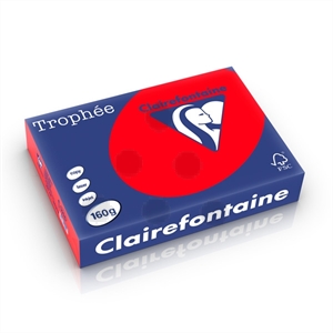 Clairefontaine papier / koraalrood / A4 / 160 gr. / 250 vel