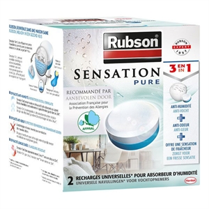 Rubson Sensation vochtopnemer navullingen / neutraal / 2 x 300 gram