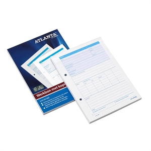 Atlanta werk- en materiaalbon / met carbon / A5 / 2 x 50 vel