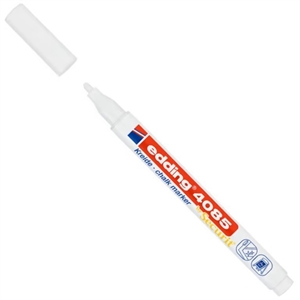 Edding 4085 krijtmarker / wit / ronde punt / 1 - 2 mm