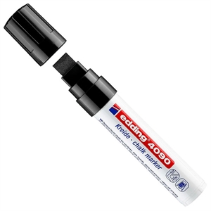 Edding 4090 krijtmarker / zwart / schuine punt / 4-15mm