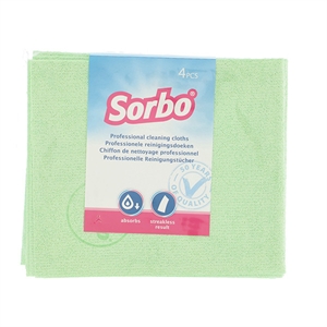 Sorbo Professionele Reinigingsdoek / Groen / 4 stuks