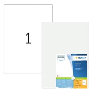 Herma Premium 8692 permanent hechtende etiketten / A3 / 297 x 420 mm / wit / 100 etiketten