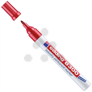 Edding 8300 industriële permanent marker / rood / ronde punt / 1,5-3 mm