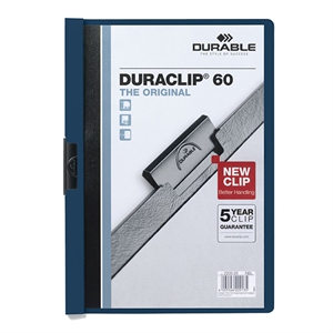 Durable 220928 Duraclip klemmap / A4 / nachtblauw / tot 60 pagina’s