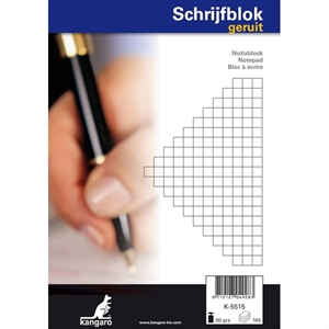 Kangaro schrijfblok K-5515 / A5 / geruit 5mm / 60gr. / 100 vel