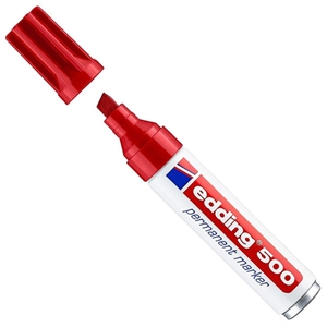 Edding 500 permanent marker / rood / beitelvormige punt / 2-7 mm