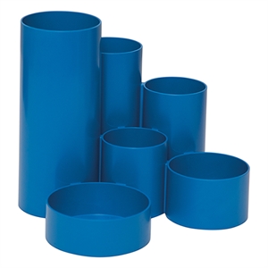 Maul 4115637 MAULtubo pennenhouder / blauw / gerecycled kunststof / 6 vakken