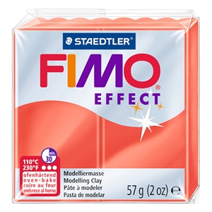 Fimo 8020-104 klei effect / transparant rood / 57 gram