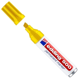 Edding 500 permanent marker / geel / beitelvormige punt / 2-7 mm