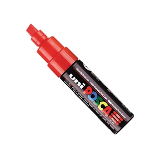 POSCA PC-8K verfmarker / rood / beitel punt / 8 mm
