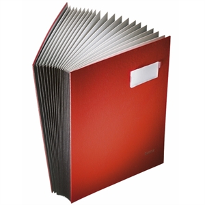 Leitz 57000025 vloeiboek / A4 / karton/PP / rood / 20 bladen