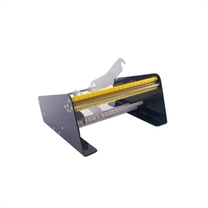 Etiketten dispenser / metaal & kunststof / blauw / 3 vakken