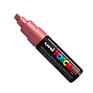 POSCA PC-8K verfmarker / metallic rood / beitel punt / 8 mm