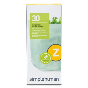 Simplehuman Composteerbare Vuilniszakken / met trekband / Code Z / 4 liter / 30 stuks