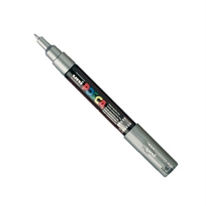 POSCA PC-3M verfmarker / zilver / ronde punt / 0,9 - 1,3 mm