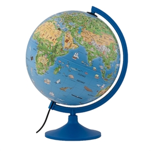 Atmosphere Globe met verlichting / Family Line / met illustraties / 30 cm