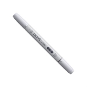 Copic C-1 Ciao marker / Cool Gray / penseel / beitel