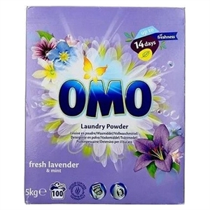 Omo Color Waspoeder / Fresh Lavender & Mint / 5 kg / 100 wasbeurten