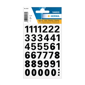 Herma 4164 0-9 etiketten / 15 mm / zwart / 39 etiketten
