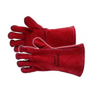 Busters BBQ handschoen / leer / maat XL / rood / 1 paar