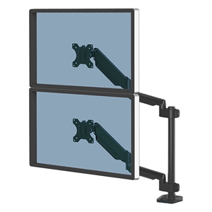 Fellowes 8043401 Platinum Series monitorarm / verticaal / 2 monitoren / tot 27 inch / zwart / tot 8 kilo