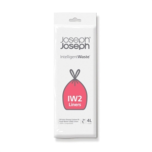Joseph Joseph Intelligent Waste vuilniszakken / met trekband / wit / 4 liter / 50 stuks