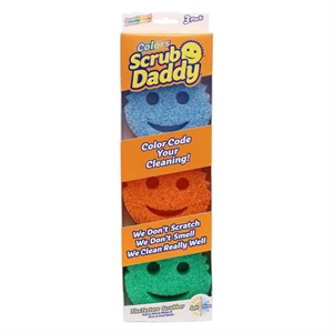Scrub Daddy Colors spons / drie kleuren / 3 stuks