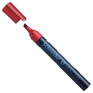Schneider 233 permanent marker / rood / schuine punt / 1-5 mm