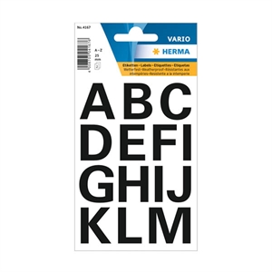 Herma 4167 A-Z etiketten / 25 mm / zwart / 30 etiketten