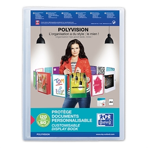 Oxford 100205903 Polyvision showalbum flexibel / A4 / kunststof / transparant / 60 hoezen