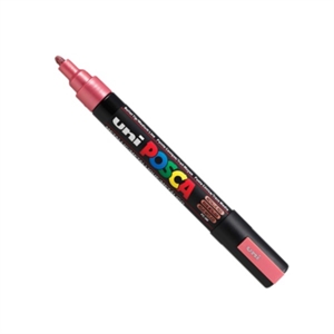 POSCA PC-5M verfmarker / metallic rood / ronde punt / 1,8 - 2,5 mm