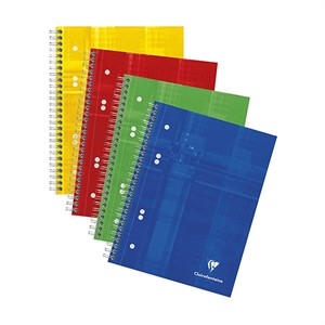 Clairefontaine collegeblok assorti / A5+ / geruit / 90gr. / 80 vel / 5 stuks