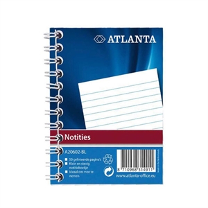 Atlanta notitieboek / A7 / gelinieerd / spiraal / 50 vel