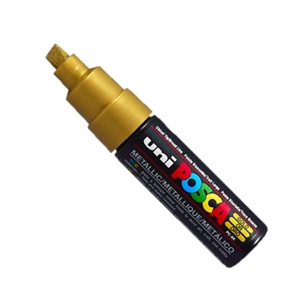 POSCA PC-8K verfmarker / goud / beitel punt / 8 mm