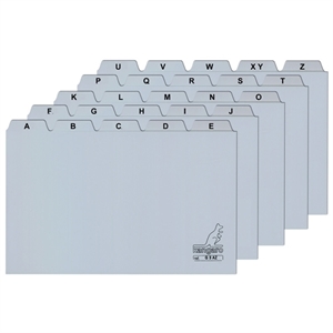 Kangaro tabkaart / grijs / A-Z / 200 mm x 125/135 mm